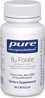 Pure Encapsulations B12 Folate - Energy Supplement to Support Nerves, Energy Metabolism & Cognitive Support* - with Vitamin B Folate as Metafolin - 30 Capsules