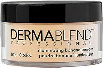 Professional Illuminating Banana Loose Setting Powder - Sets Face and Body Makeup for Up to 16 Hours - Instantly Brightens Complexion - For All Skin Types, Tones, Conditions - 18g