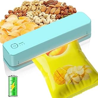 FEPPO Bag Sealer, 3000mAh Rechargeable Mini Bag Sealer with 6.2" Heating Strip, Heat Seal Portable 3 Adjustable Gears Quick Heat Sealer for Chips Snacks Candies Bags Food Storage