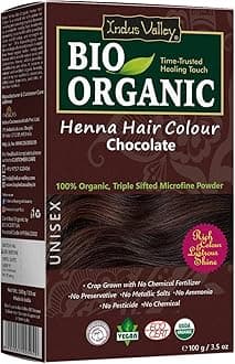 Bio Organic Halal Certified 100% Natural Chemical Free Henna Hair Color Chocolate