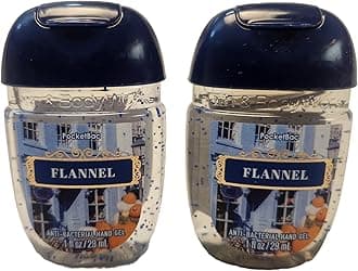 Bath and Body Care - Travel Size Sanitizer - 2 piece Bundle Set Hand Gel - 1 Fl Oz each - Label Artwork Varies (FLANNEL)