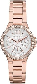 Michael Kors Women's Watch CAMILLE, 33 mm case size, Multifunction movement, Stainless Steel strap, Green, 33 mm, bracelet