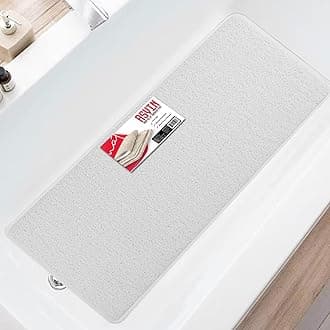 Asvin Anti Slip Bath & Shower Mat for Inside Bath & Wet Areas (40x120cm White)