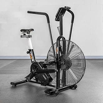 METIS FURY Air Exercise Bike | Air Bike - Cardio Equipment With Air Resistance | Stationary Bikes For CrossFit Home & Gym Fitness | 7 Training Programs