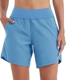Willit Women's 5" Swim Board Shorts Quick Dry Beach Swimming Shorts UPF 50+ High Waisted Liner Pockets