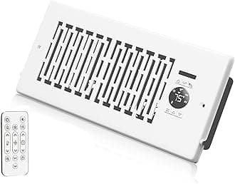 Smart Register Booster Fan Fits 4" x 10", 10-Speed Quiet AC Vent Fan with Thermostat Control for Heating Cooling
