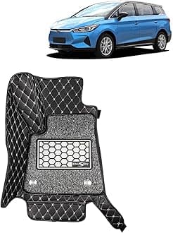 Accessories Premium 7D Car Floor Mats Only Compatible with BYD E6 Year 2021 to 2024 All Model, Set of 3 Pcs, 100% Waterproof & Washable Luxury 7D Car Foot Mats, Black
