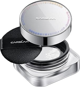 CARSLAN 1.0 Soft Focus Loose Setting Powder, Lightweight, Matte, Oil Control, Shine Free, Talc-Free Face Powder Makeup, 24H Longwear Finishing Powder, 03 Translucent For Sensitive