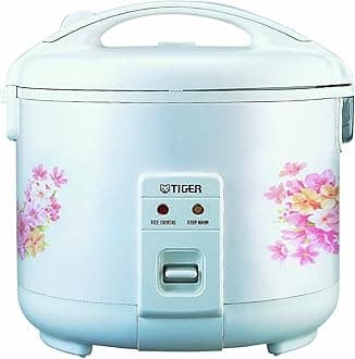 JNP-1500-FL 8-Cup (Uncooked) Rice Cooker and Warmer, Floral White