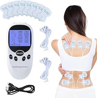 Period Simulator Machine for Men Tens Machine for Back Pain 6 Modes 8 Pads Period Cramp Simulator Rechargeable Electric Massager with Back