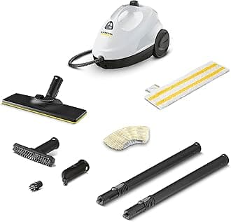 Karcher SC 2 EasyFix Steam Cleaner, Steam Pressure: 3.2 Bar, Heating Time: 6.5 Min., Power: 1,500 W, Surface Power: 75 m², Tank: 1 L, with EasyFix Floor Cleaning Kit, Nozzles and Microfibre Cover,