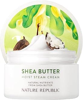 Nature RepublicShea Butter Steam Cream Moist 100 ml / 3.38 fl. oz. Moisturizer, Facial Cream, Vitamin, Nourishing, Skincare, Sensitivity, Protective Barrier