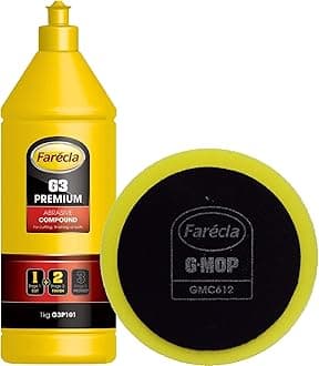 Farecla G3 G3P101 Premium 1kg Abrasive Compound & 1 x G Mop Compounding Dry Use Foam Pad - Swirl Free & High Gloss Finish