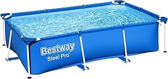 Bestway Pool Set Steel Pro Rectangular Pool Set 3m x 2.01m x 66cm, Multicolor