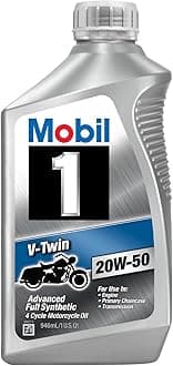 1 96936 20W-50 V-Twin Synthetic Motocycle Motor Oil - 1 Quart (Pack of 6)