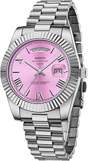 Men Watches Analog Quartz Stainless Steel Rose Gold Silver Watches for Men Waterproof Business Classic Desiger Wrist Watch with Day Date