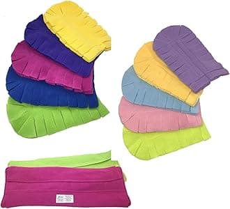 Xanitize Fleece Refills for Swiffer Bundle Includes 10 Hand DUSTERS Reusable, Dry Dusters - and (2) Two-Sided Fleece & Terry Reusable Wet/Dry Floor MOP Pads