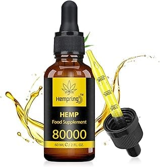 Natural Oil, Premium High Strength Oil 80000mg, 60ML Maximum Value Natural Supplement Vegan & Vegetarian Friendly, Made in USA