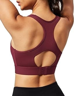 Ewedoos High Impact Sports Bras for Women High Support Push up Sports Bra Racerback Sports Bras Workout Bra Running Bra