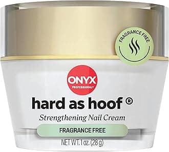 Onyx Professional Hard As Hoof Nail Strengthening Cream, Unscented - Nail Growth & Conditioning Cuticle Cream Stops Splits, Chips, Cracks & Strengthens Nails, 1 oz