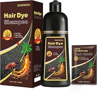 Hair Dye Shampoo for Gray Hair, 3-in-1 Color Shampoo Hair Dye for Women & Men, Natural Brown Hair Coloring Shampoo, Shampoo Tinte Para El Cabello, Plant Bubble Hair Dye, Easy to Use at Home (Coffee)