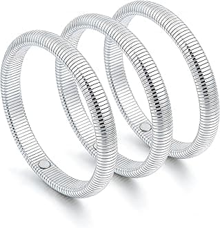 18K Gold Plated Bracelets for Women Gold Bangles for Women Chunky Bangle Bracelets for Women Bracelets Stack Tarnish Free Bangle Set of 3 for Women Accessories for Her Gifts