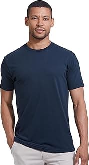 True Classic Mens T-Shirts - Short Sleeve Crew Neck Plain T Shirt for Men