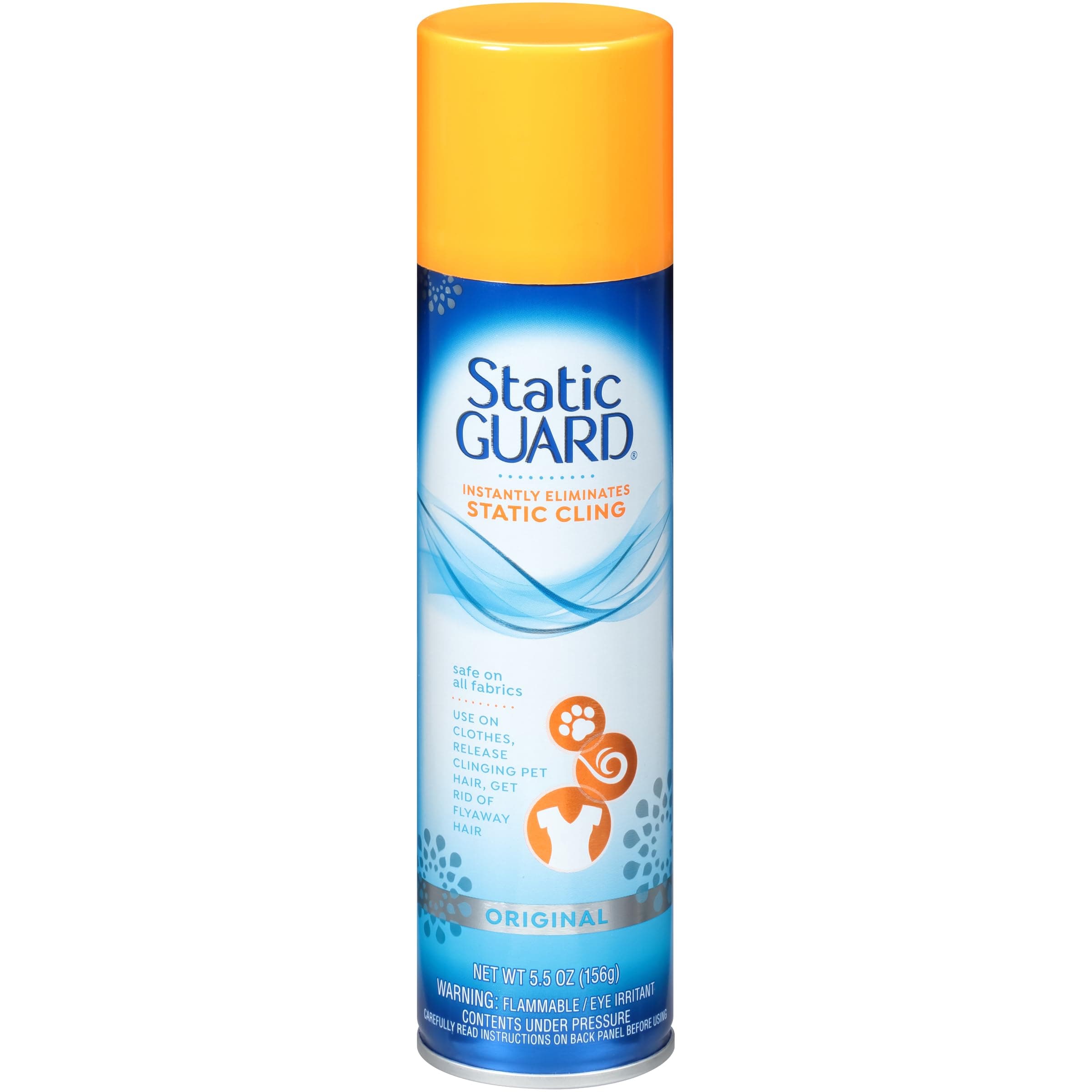 Static Guard Fabric Spray, Original Scent, 5.5 Ounce Can