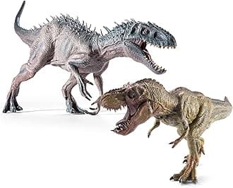 2Pcs Dinosaur Set, 15.7" Large Tyrannosaurus Rex and 12.2" Realistic T-rex, Educational Dinosaur Action Figure Wildlife Animal Model, Great for Collector, Party Favor, Birthday Gifts