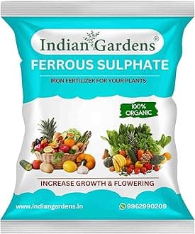 Indian Gardens - Ferrous Sulphate Fertilizer | Micronutrient Iron Fertilizer | Soil Iron Plus |Flowering Plant | Slow-Release Plant Food -1800 Grams