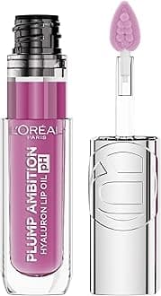 Plump Ambition pH Hyaluron Lip Oil, Color Shifting Lip Tint with 24HR Hydration, Volumizing Shine and Lasting Color, 050 pH Lilac