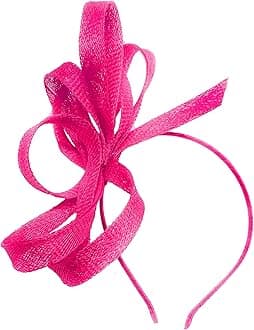 Vegan Sinamay Fascinator Headband Wedding Hoop Ladies Day Ascot Races