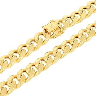 Nuragold 14k Real Yellow Gold Miami Cuban Link 11mm Thick Chain Necklace (20"-30") Italian Jewelry for Men