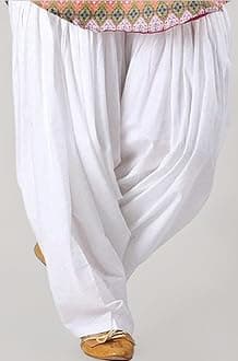 Women's Cotton Plain Patiala Salwar (Size: Free Size, Length: 41 Inches)