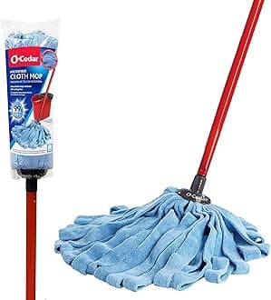 O-Cedar Microfiber Cloth Mop, Blue, Red, Pack-1