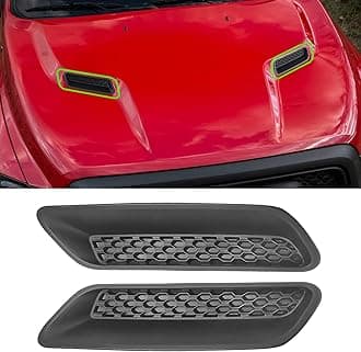 Moonlinks Compatible with 2010-2019 Dodge Ram Hood Vent Bezels 1500 2500 3500,Ram Air Hood Scoop Bonnet Replace Left&Right Side,Engine Hood Air Vent Outlet Cover Trim Black,68324991AA LH/68324990AA RH