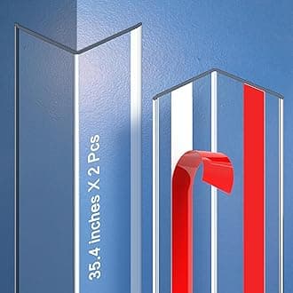 Clear Self-Adhesive Wall Corner Protectors-2 PCS of Corner Guards & Edge Protector for Baby, Furniture, Door, Tables, Cover Sharp Furniture, Easy to Install (3cmx90cm/1.18inx35.4in)