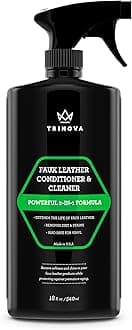 Vinyl and Faux Leather Cleaner & Conditioner - Keep Seats, Jackets, Vinyl, Handbags, Sofas, Couches, Shoes, Boots & More Looking New - TriNova