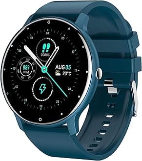 Smart Watch for Android Phones iOS Phone Ultra Thin Smartwatch Heart Rate Monitor Fitness Tracker with Blood Pressure Pedometer Calorie Counter Watch for Women Men