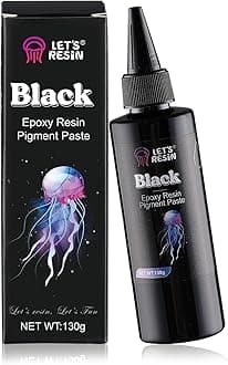 LET'S RESIN High Concentrated Black Epoxy Resin Pigment Paste, 100ml, Opaque Resin Dye for Art, River Table, Jewelry Making, Coasters