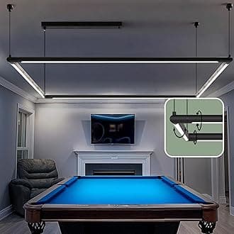 Solvita LED Light –PremiumLights for Pool Table Billiard Living Room Office Kitchen Island, Flicker-Free, Dimmable, Adjustable Height & 360° Rotatable Design – Bright White 5000K Square