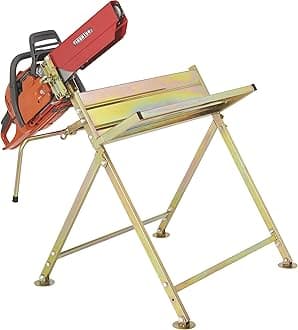 Ironton Chainsaw Sawhorse Holder, Log Cutting Stand Ironton Sawhorse With Chainsaw Holder, Holds Logs To 6ftL X 8.75inDia, 220-Lb Capacity, With Chainsaw Holder, Log Saw Horse Stand Saw Logs