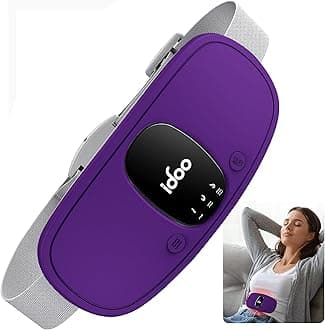 iDOO Heating Pad for Cramps, FSA Eligible Items Only List, Portable Cordless Heating Pad, Electric Waist Belt Device for Cramps Pain, Gifts for Girlfriend Mom Wife Women (Deep Purple)