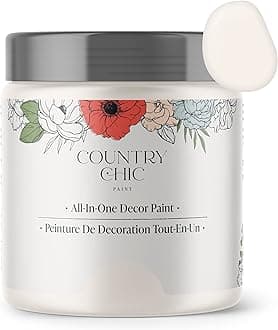 Chalk style - for furniture, home decor, crafts - eco-friendly - all-in-one - no wax needed (crinoline [off white], pint (16 oz))
