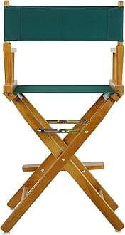 Casual Home 24" Director's Chair Honey Oak Frame-with Hunter Green Canvas, Counter Height