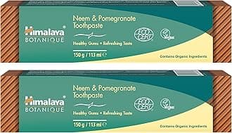 ORGANIQUE BY HIMALAYA Neem and Pomegranate Organic Toothpaste - 150g (Pack of 2)