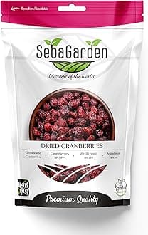 Seba Garden Premium Dried Cranberries 1kg – Delicious, and Packed with Flavor for Snacking, Baking, and Cooking