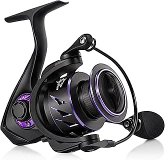 Viper X Spinning Reel, Ultralight 6.2:1 High Speed Spinning Fishing Reel, 10+1BB, Carbon Fiber 33 LB Max Drag, 2000 Serie, Purple