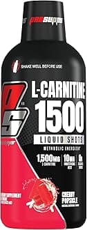 PROSUPPS L-Carnitine Liquid 1500, Stimulant-Free Liquid Shots for Men & Women - Clean Workout Drink for Energy, Performance & Muscle Recovery - No Sugar, No Carbs - 31 Servings, Cherry Popsicle