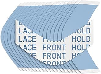 Sunshine Tape Premium Blue Liner Lace Front Hold Wig Tape | 108 Pieces | Double Sided Hair Strips for Toupee | Strong Waterproof Hold | Made in USA (108, A Curve)